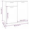 Büfé- és tálalóasztalok, vidaXL barna tölgyszínű szerelt fa tálalószekrény 80x36x75 cm