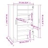 Cipőpolcok és -állványok, vidaXL szürke sonoma színű szerelt fa cipősszekrény 60 x 35 x 92