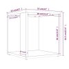 Tárolók és zárható szekrények, vidaXL szürke sonoma színű szerelt fa kisasztal 33x33x34,5