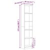 Könyvespolcok, állópolcok, vidaXL 5 szintes szürke sonoma szerelt fa könyvszekrény 40x24x175