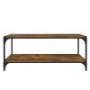 Nappali bútorok, vidaXL füstös tölgy színű szerelt fa és acél TV-szekrény 100x33x41 cm