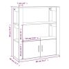 Büfé- és tálalóasztalok, vidaXL fekete szerelt fa tálalószekrény 80x30x90 cm