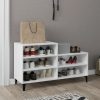 Cipőpolcok és -állványok, vidaXL magasfényű fehér szerelt fa cipősszekrény 102x36x60 cm