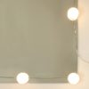Asztalok, vidaXL szürke sonoma LED-es fésülködőasztal 86,5 x 35 x 136 cm