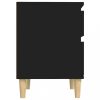 Tárolók és zárható szekrények, vidaXL 2 db fekete éjjeliszekrény 40 x 35 x 50 cm