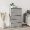 Büfé- és tálalóasztalok, vidaXL betonszürke szerelt fa fiókos szekrény 60 x 36 x 103 cm