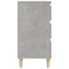 Büfé- és tálalóasztalok, vidaXL betonszürke szerelt fa tálalószekrény 60 x 35 x 70 cm