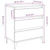 Büfé- és tálalóasztalok, vidaXL betonszürke szerelt fa tálalószekrény 60 x 35 x 70 cm