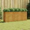 Virágcserepek és kaspók, vidaXL corten acél kerti magaságyás 200x40x80 cm