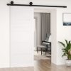 Ajtók, vidaXL fehér tömör fenyőfa istálló stílusú ajtó 80x1,8x204,5 cm