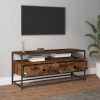 Nappali bútorok, vidaXL füstös tölgy színű szerelt fa TV-szekrény 100 x 35 x 45 cm