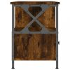 Nappali bútorok, vidaXL sonoma tölgy színű szerelt fa és vas TV-szekrény 102x33x45 cm