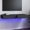 Nappali bútorok, vidaXL szürke TV-szekrény LED-világítással 120 x 35 x 15,5 cm