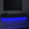 Nappali bútorok, vidaXL szürke TV-szekrény LED-világítással 120 x 35 x 15,5 cm