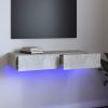 Nappali bútorok, vidaXL betonszürke TV-szekrény LED-lámpákkal 90 x 35 x 15,5 cm