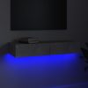 Nappali bútorok, vidaXL betonszürke TV-szekrény LED-lámpákkal 90 x 35 x 15,5 cm
