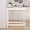 Konyha- és étkezőasztalok, vidaXL fehér tömör fenyőfa bárasztal 100 x 50 x 110 cm