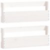 Cipőpolcok és -állványok, vidaXL 2 db fehér tömör fenyőfa fali cipőtartó 59 x 9 x 23 cm