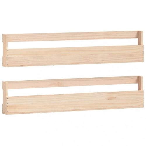 Cipőpolcok és -állványok, vidaXL 2 db tömör fenyőfa fali cipőtartó 110 x 9 x 23 cm