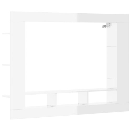Nappali bútorok, vidaXL fehér magasfényű szerelt fa TV-szekrény 152x22x113 cm