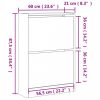 Cipőpolcok és -állványok, vidaXL fehér szerelt fa cipőszekrény 60 x 21 x 87,5 cm
