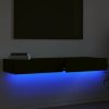 Nappali bútorok, vidaXL 2 db fekete TV-szekrény LED-lámpákkal 60 x 35 x 15,5 cm