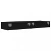 Nappali bútorok, vidaXL 2 db fekete TV-szekrény LED-lámpákkal 60 x 35 x 15,5 cm