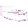 Ágyak és ágykeretek, vidaXL viaszbarna tömör fenyőfa ágy matrac nélkül 100 x 200 cm