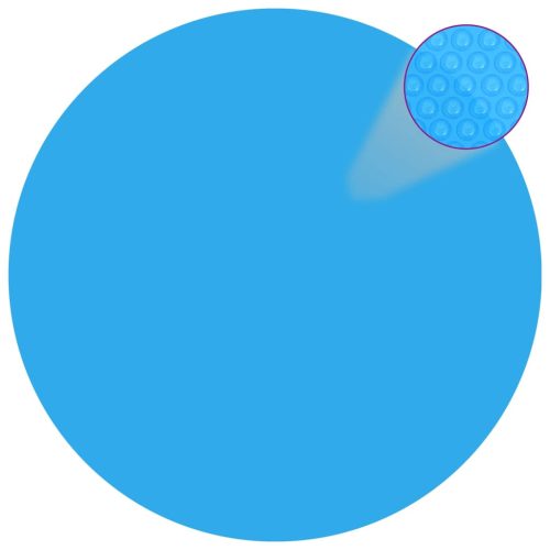 Medence és fürdő védőtakarók, vidaXL kék napelemes kerek lebegő PE medencefólia 381 cm