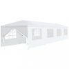 Kerti pavilon és előtető, vidaXL fehér kerti pavilon 3 x 12 m