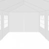 Kerti pavilon és előtető, vidaXL fehér kerti pavilon 3 x 12 m