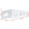 Kerti pavilon és előtető, vidaXL fehér kerti pavilon 3 x 12 m