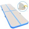 Jóga és pilates szőnyegek, vidaXL kék PVC felfújható tornaszőnyeg pumpával 400 x 100 x 10 cm