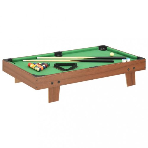 Biliárdasztalok, vidaXL barna és zöld mini biliárdasztal 92 x 52 x 19 cm