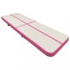 Jóga és pilates szőnyegek, vidaXL rózsaszín PVC felfújható tornamatrac pumpával 300 x 100 x