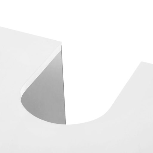 VASAGLE Mosdó Alatti Tárolószekrény Fürdőszobai Állószekrény 2 Ajtós Állítható Polccal