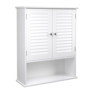 VASAGLE Fali Szekrény, Függesztett Fürdőszobai Tárolószekrény, Gyógyszeres Szekrény