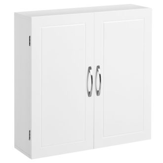 VASAGLE Fali Szekrény, Függesztett Fürdőszobai Tárolószekrény, Gyógyszeres Szekrény