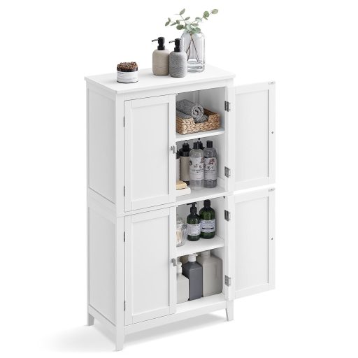 VASAGLE Fürdőszobai Padlószekrény, Fürdőszobai Tárolóegység, Szabadon Álló Szekrény 4