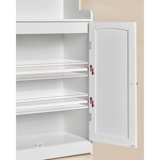 VASAGLE fürdőszobai szekrény, fürdőszobai bútor 2 ajtóval, 2 állítható polccal, 30 x 60 x