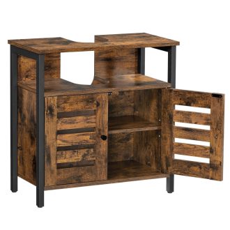 VASAGLE mosdó alatti szekrény, fürdőszobai mosdószekrény, tárolószekrény, 60 x 30 x 60 cm,