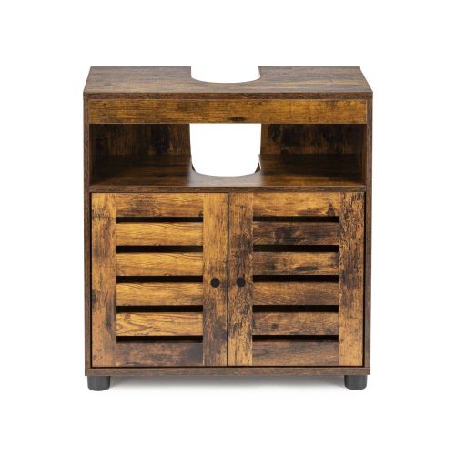 VASAGLE mosdó alatti szekrény, fürdőszobai mosdóegység, tárolószekrény, 60 x 30 x 63 cm, 2