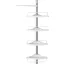 SONGMICS Állítható Fürdőszobai Sarokpolc, Teleszkópos Zuhanykabin Polc, 95-300 cm, Padlótól