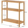 SONGMICS BCB33Y Bambusz Polc Egység a Fürdőszobába/Konyhába/Cipőtartó, 60 x 26 x 66 cm