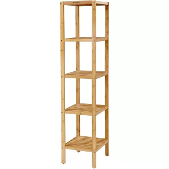 SONGMICS 5 szintes bambusz fürdőszobai polc, álló konyhai állvány, 33 x 33 x 146 cm (H x Sz x