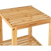 SONGMICS 5 szintes bambusz fürdőszobai polc, álló konyhai állvány, 33 x 33 x 146 cm (H x Sz x