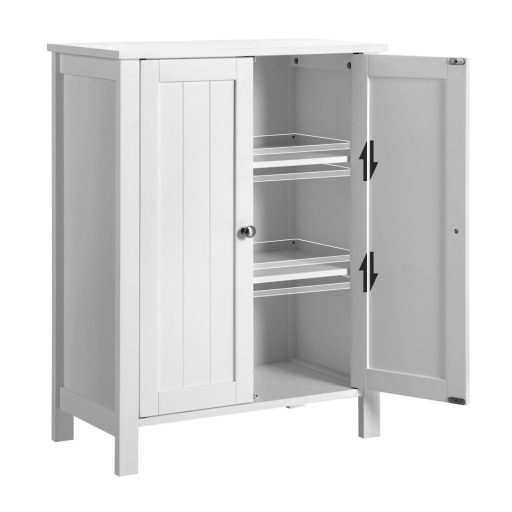 VASAGLE Szabadon álló fürdőszobai szekrény tároló szekrény egység 2 ajtóval és 2