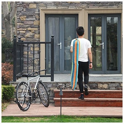 SONGMICS Függőágy 2 párnával, hordozható dupla függőágy, teherbírás 300 kg, 210 x 150 cm,