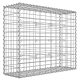 SONGMICS Gabion Kosár, Fém Gabion Karám 5 x 10 cm-es Hálóval Kövekhez, Horganyzott, Kerti
