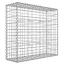 SONGMICS Gabion Kosár, Fém Gabion Karám 5 x 10 cm-es Hálóval Kövekhez, Horganyzott, Kerti